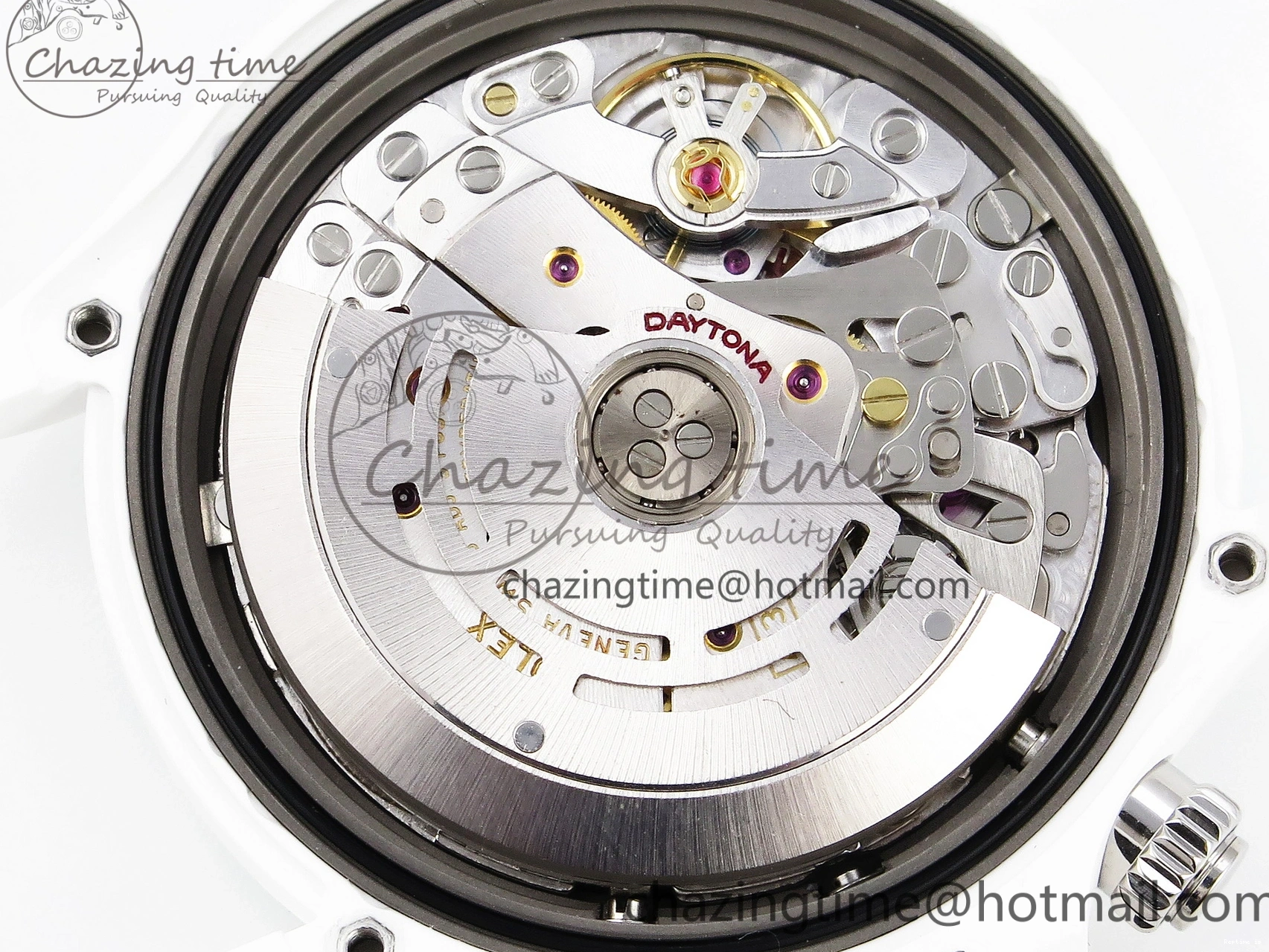 1220 MoistureWicking Daytona AET White Ceramic Case and Bracelet Green Dial SA4130 V 1891